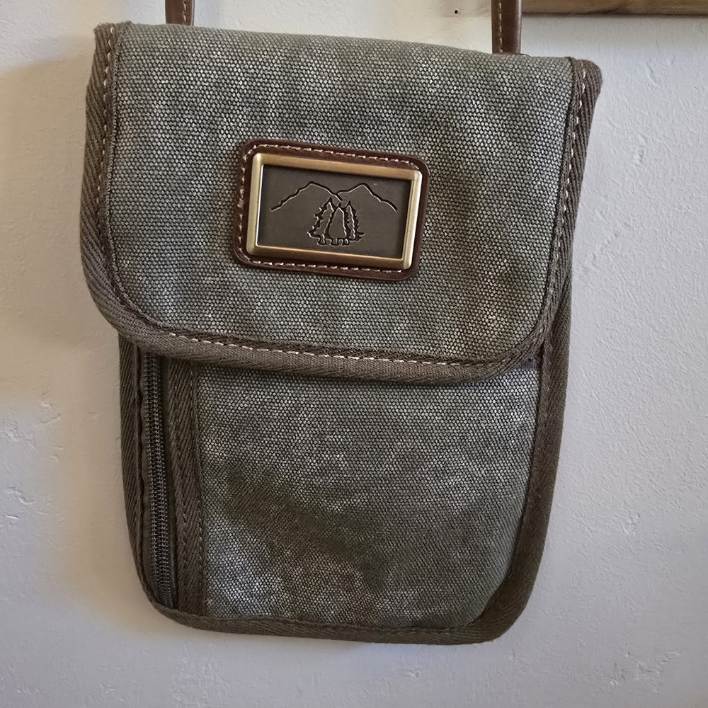 Green Canvas Crossbody Bag